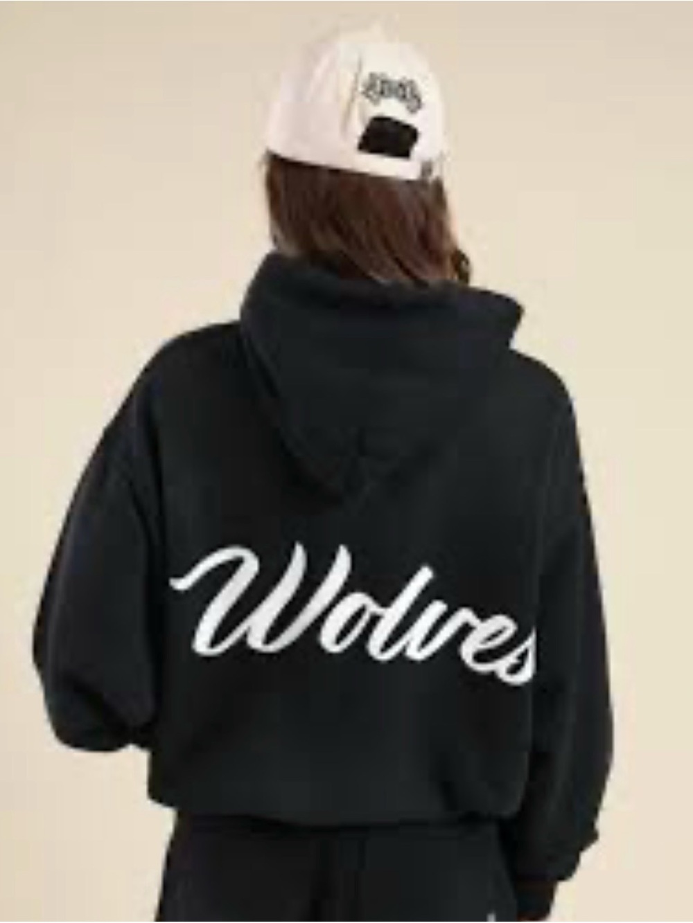 Darc Sport Black Hooded Sweatshirt with White 'Wolves' Script